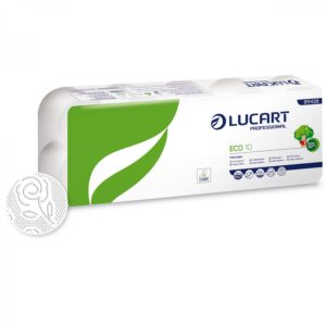 Carta igienica Eco - 2 veli - 16,5 gr - Ø 11 cm - 9,8 cm x 24 mt - 200 strappi - pacco 10 rotoli - Lucart Professional